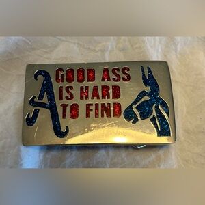 Vintage metal made by PSS. Belt buckle. “As good ass is hard to find “
